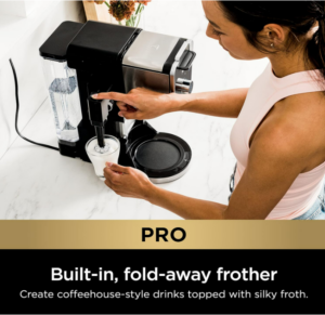 Ninja Hot and Iced Coffee Maker, Single Serve Coffee Maker and Drip Coffee Machine, DualBrew Pro Specialty 12-Cup with K-Cup Combo, Includes Permanent Filter, CFP307